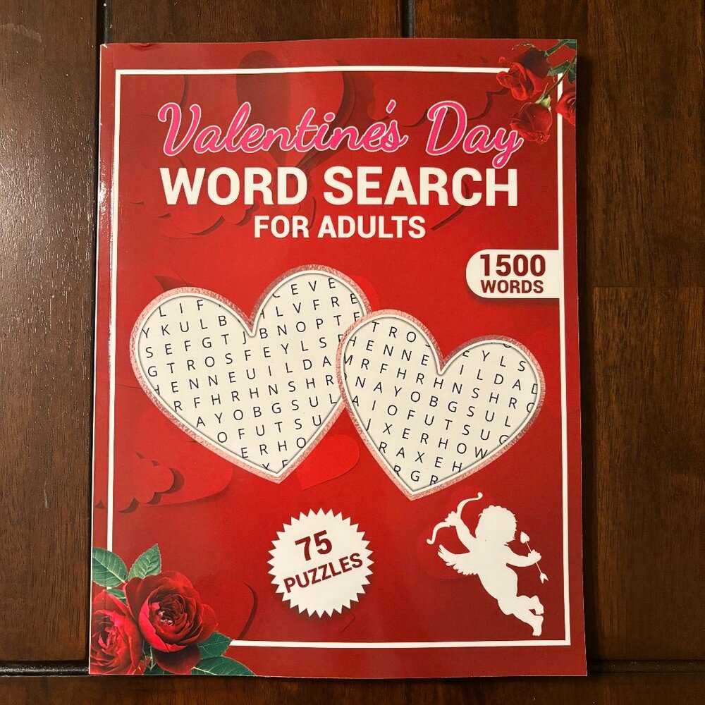 Valentine's Day Word Search for Adults: 75 Relaxing Puzzles for Teens & Seniors